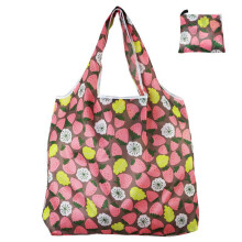 Foldable Shopping Bag Reusable Convenient for Groceries Say No to Plastics Bags strawberry