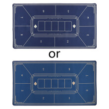 Portable Anti-Slip Rubber Texas Hold’em Poker Table Top Layout, 2mm Thickness Small Blue