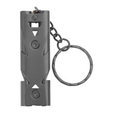 Steel Emergency Whistle Lifeguard High Decibels Whistle Survival Flat Whistle Black