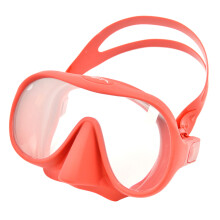 Free Diving Mask for Adults Anti-Fog Tempered Glass Scuba Mask Swim Mask Red