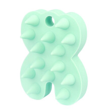Portable Soft and Flexible Silicone Hair Brush Massager for Daily Hair Care Green