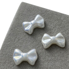 3Pcs 3D Bow Nail Art Decorations Bowknot Nail Accessories Nail Charms Large white faux