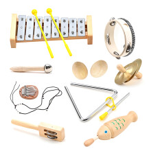 9 Pcs Kids Musical Toy Hand Bell Rattle Shaker Percussion Musical Instruments