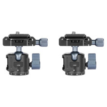 2X Treppiede Universale con Sfera Pan-Tilt A Sgancio Rapido Pan-Tilt con Sfera A 360 W Arca + Supporto per Slitta Fredda per Monitor Treppiede