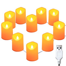 Dekorációs gyertyalámpák USB gyertyafények Születésnapi gyertyafény Teamécsesek Gyertyák USB gyertya LED