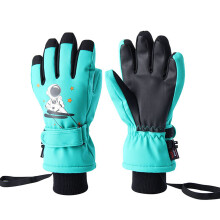 Waterproof Snow Ski Gloves Insulated Non-slip Kids Ski Gloves with Wrist Strap L 1