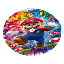 Mario kerstboomrok, zacht en grappig, vrolijke kerstboomkraag, landelijke kerstdecoratie, 48 inch (122 cm)