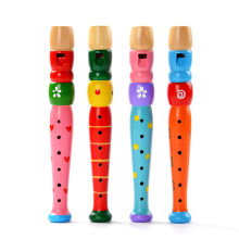 6Holes Small Wooden Recorders Wooden Flute Colorful Piccolo Flute Random Color