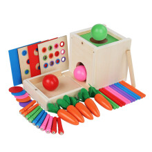 6in1 Wooden Plugging Toy Sensory Coin Box TableGame Activity Toy Kids Travel Toy