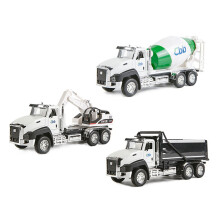 3x Toddler Toy Vehicle Diecast Car Model Excavator Inertia Car Boy Pullback Toy C3S