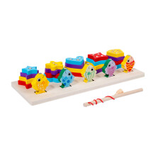 Kids Block Stacking Toy for Hand-eye Coordination Training Magnetic fishing shape set
