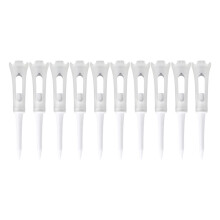 10Pcs Plastic Long Balls Base Golf Support Tees for Long Distant Hit Training White