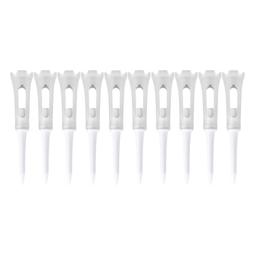 10Pcs Plastic Long Balls Base Golf Support Tees for Long Distant Hit Training White