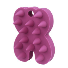 Gentle and Versatile Silicone Scalp Massager Shower Scrubber for Healthy Hair Purple