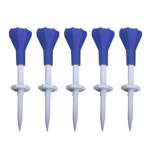 5Pcs Height Adjustable Plastic Golf Tees Golf Ball Holder Golf Sports Accessory Blue