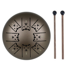 8 Tone Steel Tongue Drum Percussion Instrument Drum 12 Zodiac Ethereal Drum Yin Tiger