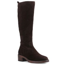 (, ) Hush Puppies Antonia Suede Long Suede Women's Chocolate Heeled Knee High Boots
