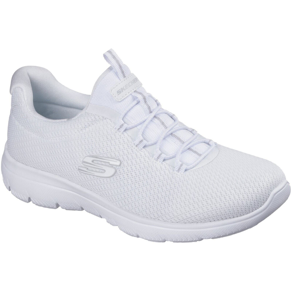 Skechers Summits Summer Blush Women's Trainers White Textile Lightweight Athletic Shoes UK 8 EU 41 - Image 4