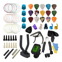 Guitar Tools Set Guitar Accessories Kit Including Guitar Picks, Capo, Strings Type D