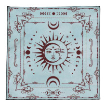 Tarot Card Tablecloth Altars Cloth Astrology Divinations NonSlip Mat Tapestry B 50x50cm
