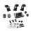 3 Strings Guitar Bridge Set Durable Guitar Saddle Bridge Tuning Peg Control Knob Black 1