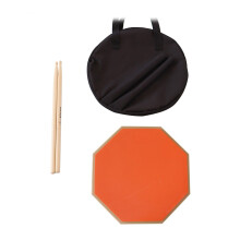 Silent Practice Drum Pad 12 Inches Drum Practice Pads with Sticks & Orange with stick bag