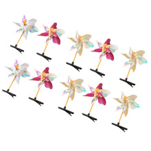 10 Pcs Hot Girls Hairpin Harajuku Lady Y2K Girls Mini Pinwheel with Glitters