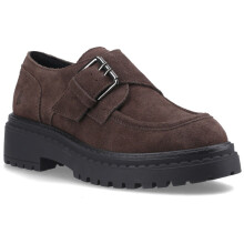 (, ) Hush Puppies Orla Monk Leather Women's CHOCOLATE Loafers