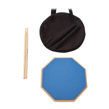 Silent Practice Drum Pad with Storage Bag & Sticks for Home or Blue with stick bag