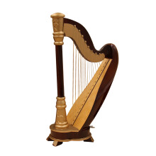 Mini Harp Model Hand-made Wooden Harp Musical Instrument Model Home Office 20cm