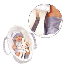 Realistic Doll Baby Full Body Vinyls White Girl Toy New Born 12'' Doll Purple