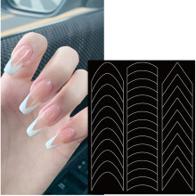 French Nail Stickers Self-adhesive Tip Guides French Manicure Strip Nail Form H361