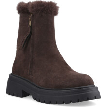 (, ) Hush Puppies Rosalind Leather Women's CHOCOLATE Winter Mid Calf Boots