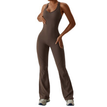 Womens Summer Thin Fabric Classical High Waist Long Casual Trousers Burnt tea coffee XL