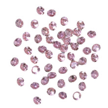 50Pcs Nail Charm Decals Round Crystal Nail Stickers Nail Art Rhinestones Charms Pink 4mm