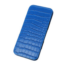 Wallet Purse Holder Alligator Texture Bank Credit Card Organizer Business Purse Blue