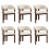 (Walnut, Boucle) 6 Solid Wood Dining Chairs - Walnut Boucle 8