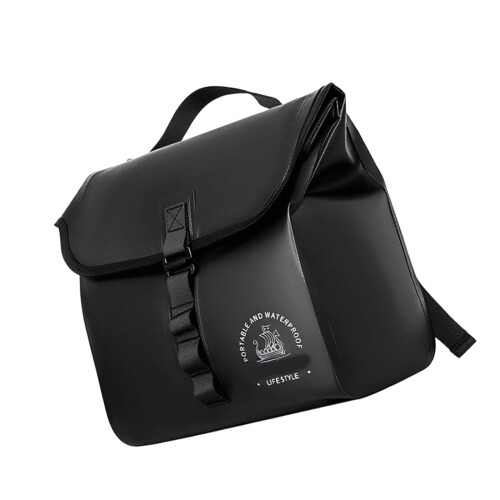 Spacious Motorcycle Accessory Bag Quick Removal System For Everyday Travel Black