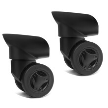 1Pair Luggage Wheels Suitcase Replacement Wheel Roller Hardware Repairing Kit W090 black