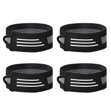 4Pcs Elastic Bike Ankle Leg Riding Puttee Cycling Safety Bind Pant Bands Clips Black