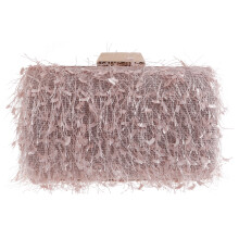 Simple Tassels Clutch Purse Wallet Handbag Evening Clutch Bag Party Shoulder Bag Pink
