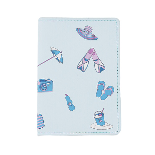 PU Credit Card Holder Ticket Storage Pocket Universal Document Organizer Object light blue
