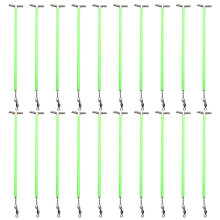20Pcs Stainless 3 Way Rolling Swivels Balance Fishing Swivels with Luminous Bead 15cm