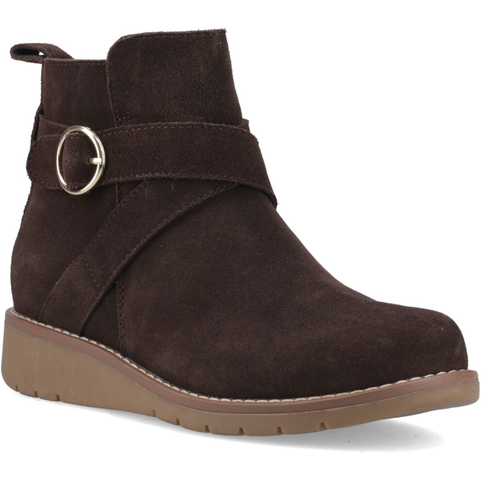 Hush Puppies (, ) Lyra Suede Women's Chocolate Boots