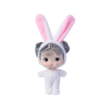 4 Inch Doll Mini Reborns Baby Doll with Clothes Cute Toy Birthday Gift for White Rabbit