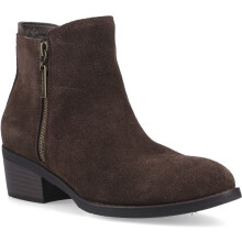 (, ) Hush Puppies Ingrid Suede Women's Chocolate Heeled Ankle Boots