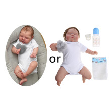 Eyes Close Doll Baby Re-born Realistic Girls Vinyl Doll in Jumper- Clothes