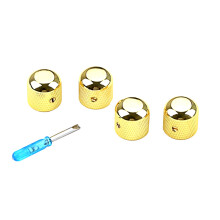 4Pcs Guitar Control Knobs 6mm Rotary Shaft Speed Control Knobs Volume Tone Knobs Golden