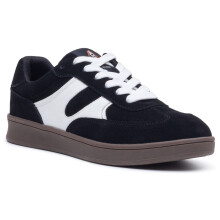 (, ) Hush Puppies Maura Suede Women's Black/White Trainers