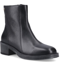 (, ) Hush Puppies Ayla Leather Women's Black Heeled Ankle Boots